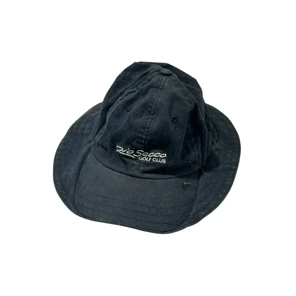 Legendary Bucket Style Black Cap Hat Rio Secco Golf Club Embroidered Rare Vegas